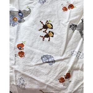 Lambs & Ivy Jungle Animal White Baby Fitted Crib Sheet by Lambs & Ivy